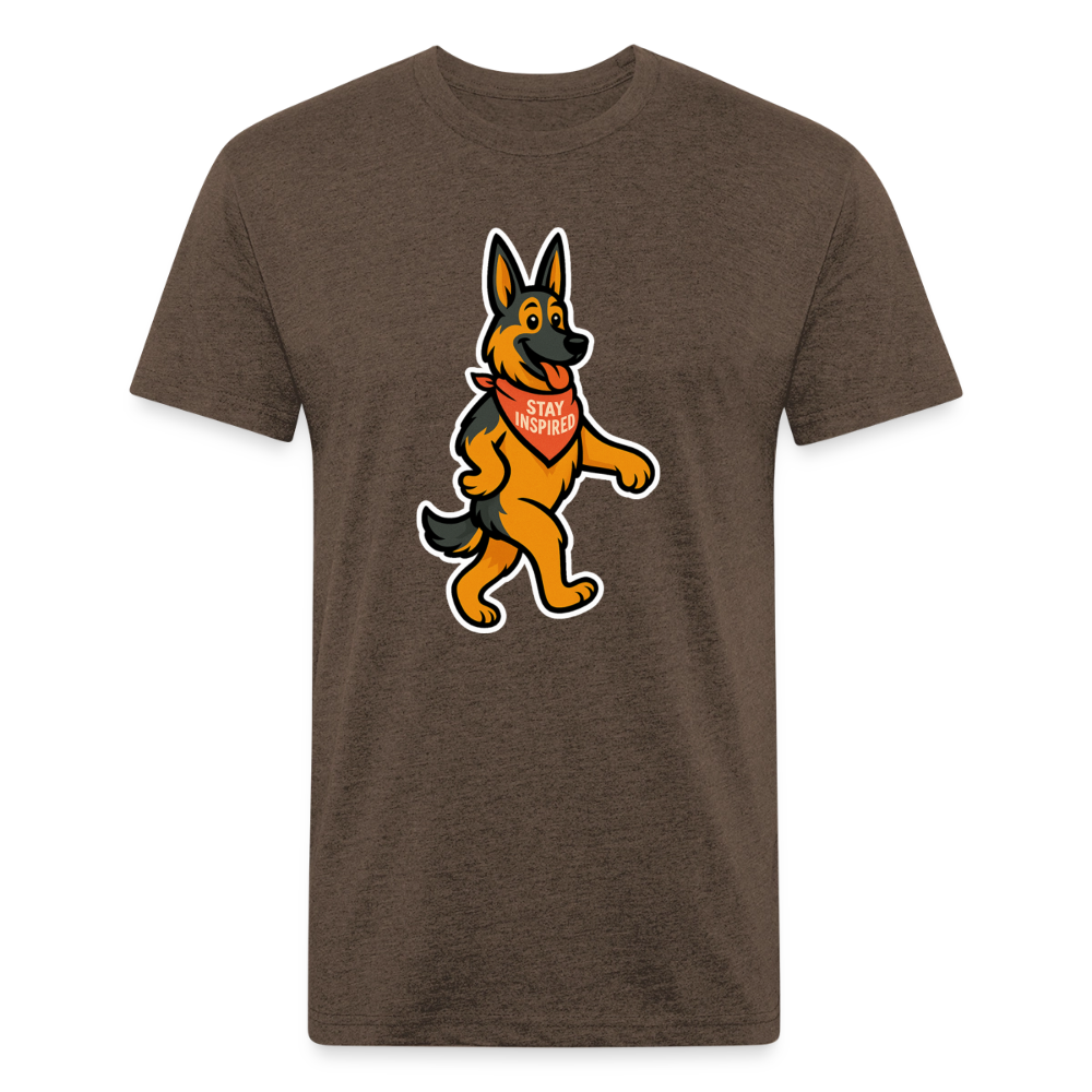 German Shepherd Tee - heather espresso