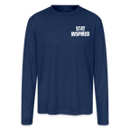 Skull and Hockey Sticks Long Sleeve Active Tee - navy
