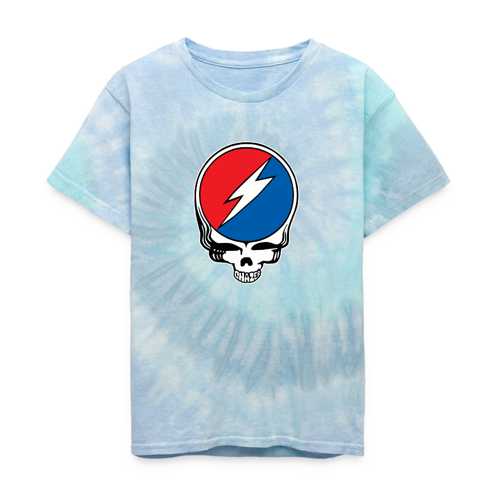 Grateful Skull Kids Tie Dye T-Shirt - blue lagoon