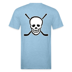 Skull and Hockey Sticks - heather blue