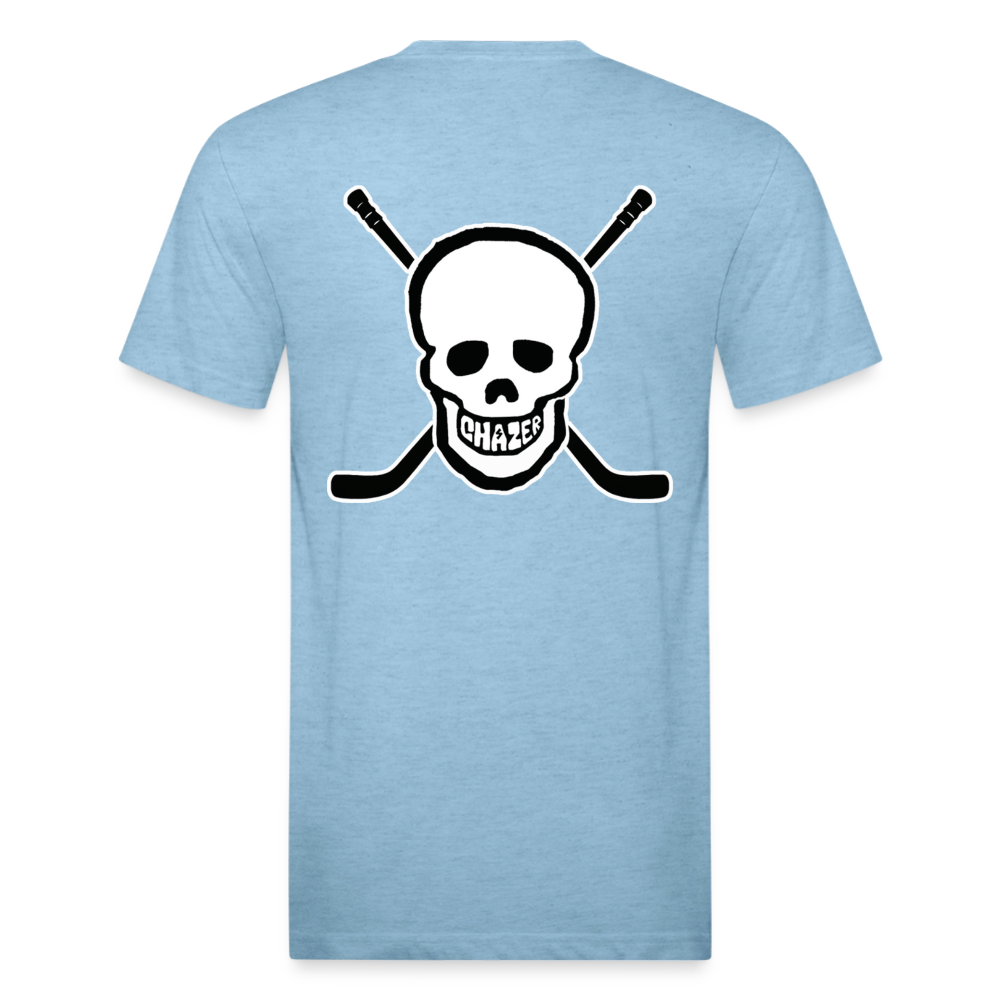 Skull and Hockey Sticks - heather blue
