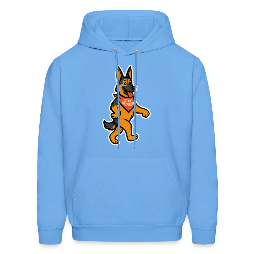 Dancing German Shepherd Hoodie - carolina blue