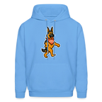 Dancing German Shepherd Hoodie - carolina blue