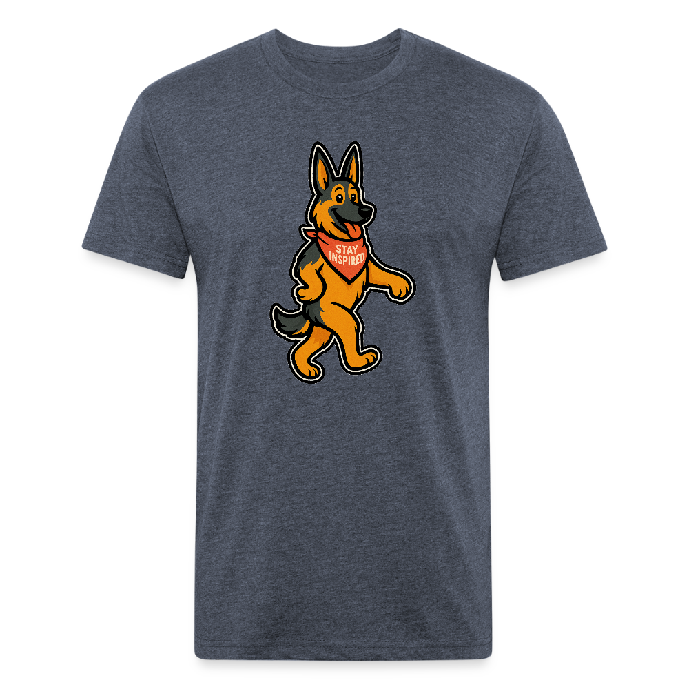 German Shepherd Tee - heather navy