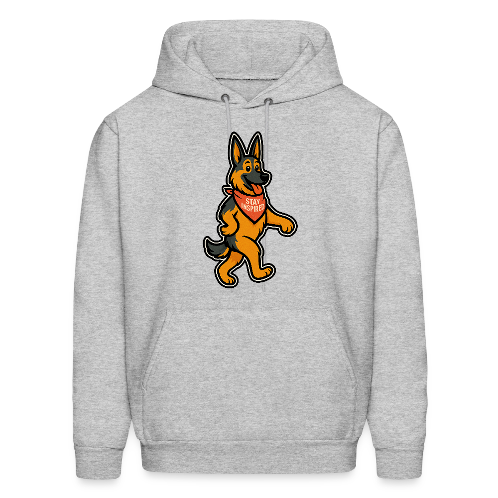 Dancing German Shepherd Hoodie - heather gray