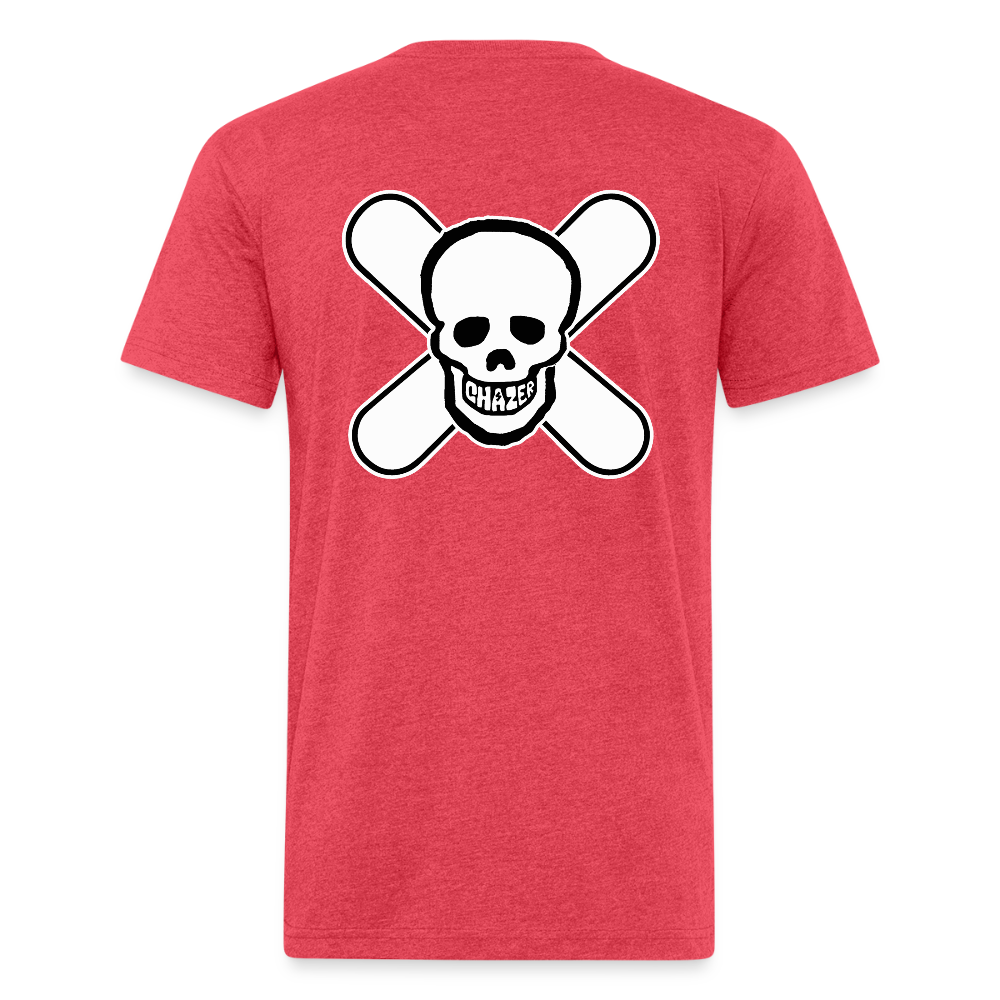 Skull & Snowboards Tee - heather red
