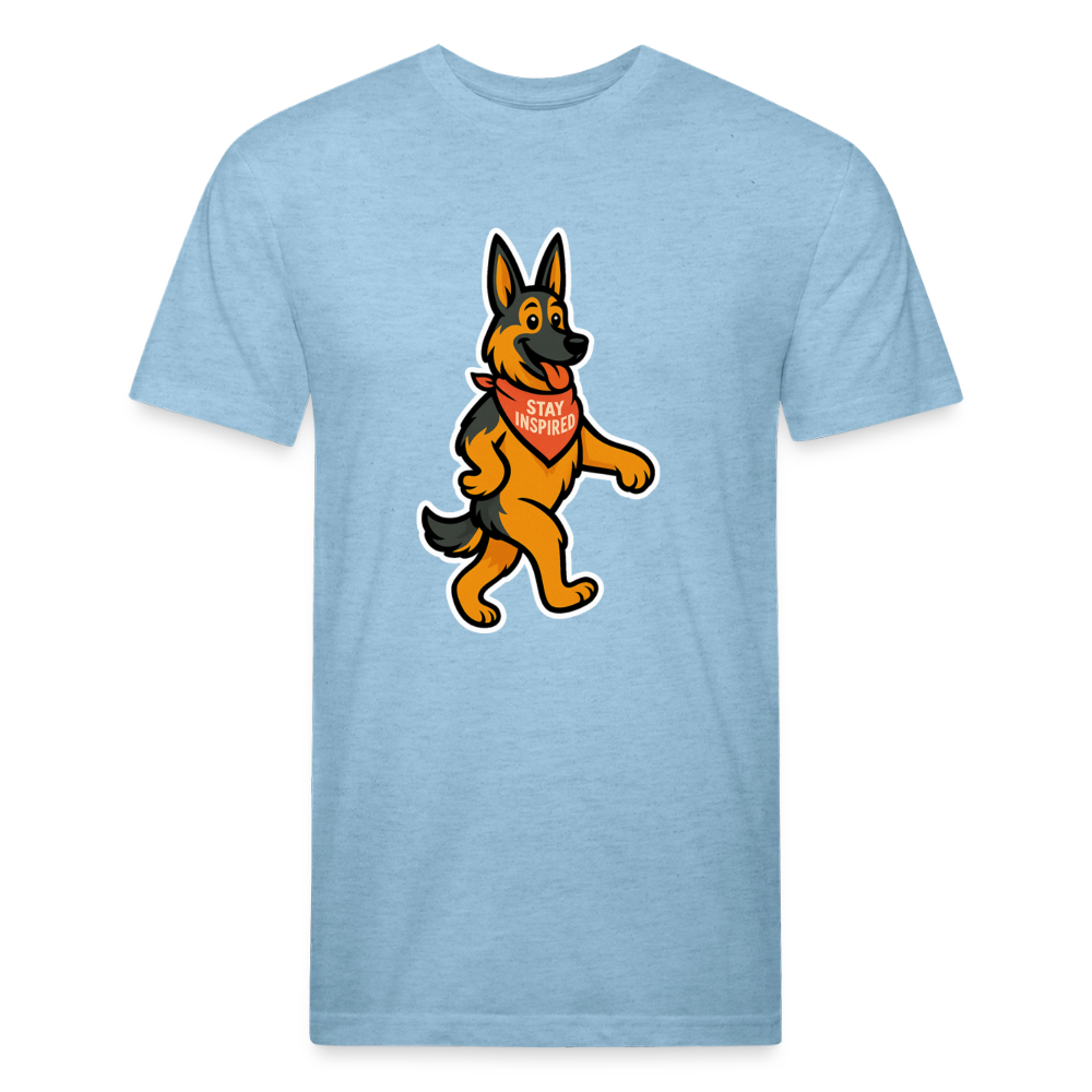 German Shepherd Tee - heather blue