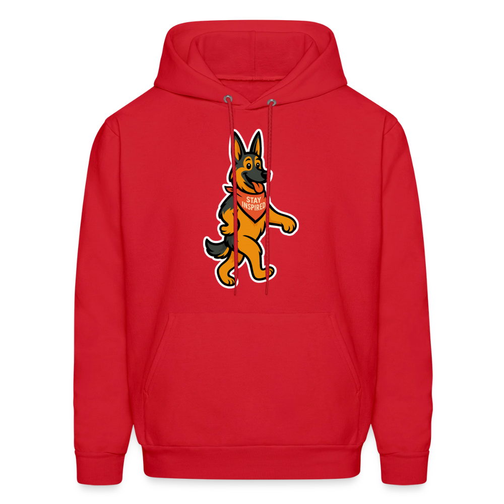 Dancing German Shepherd Hoodie - red