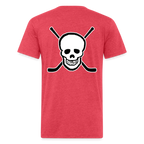 Skull and Hockey Sticks - heather red