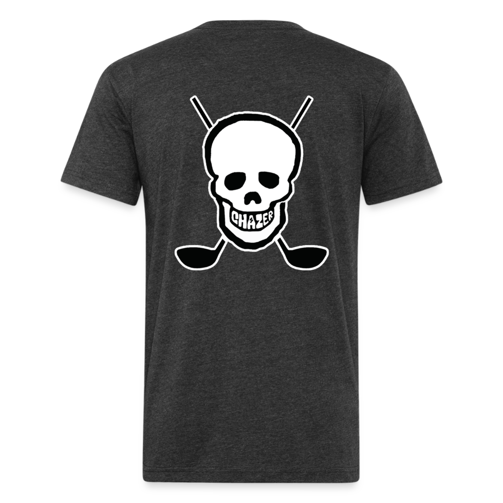 Skull & Golf Clubs Tee - heather black