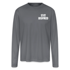 Skull and Hockey Sticks Long Sleeve Active Tee - gray