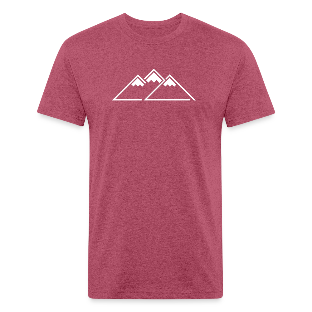 Peaks Tee - heather burgundy