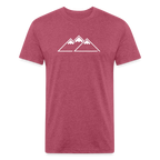 Peaks Tee - heather burgundy
