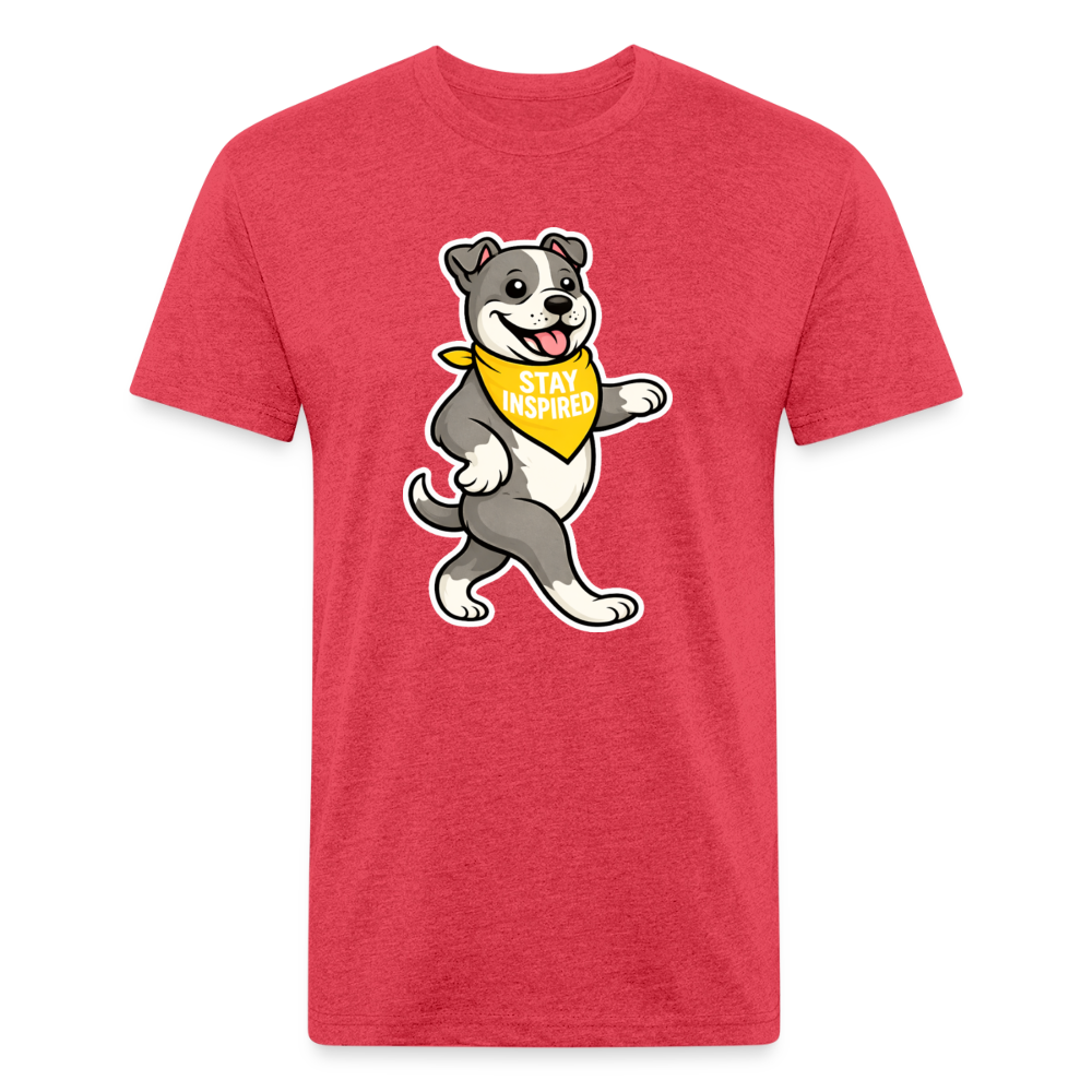Dancing Pitbull Tee - heather red