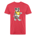 Dancing Pitbull Tee - heather red