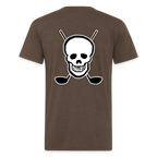Skull & Golf Clubs Tee - heather espresso