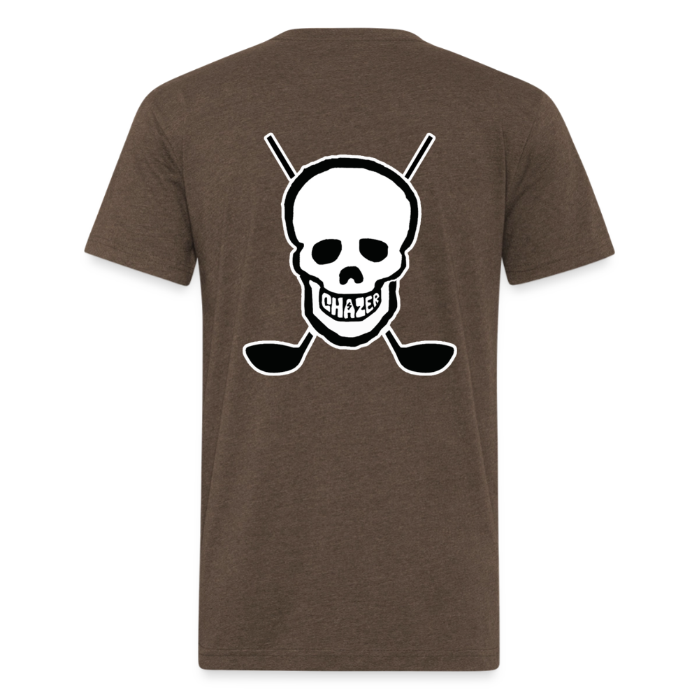 Skull & Golf Clubs Tee - heather espresso