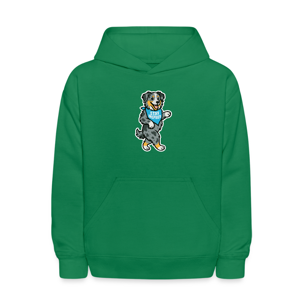 Dancing Aussie Kids Hoodie - kelly green