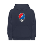 Grateful Skull Kids Hoodie - navy