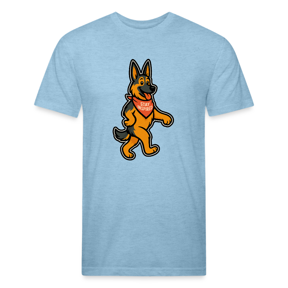 German Shepherd Tee - heather blue