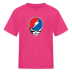 Grateful Skull Kids T-Shirt - fuchsia