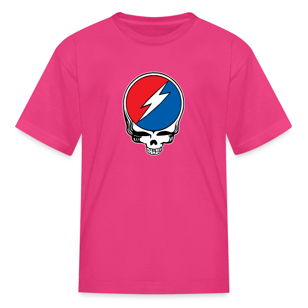 Grateful Skull Kids T-Shirt - fuchsia