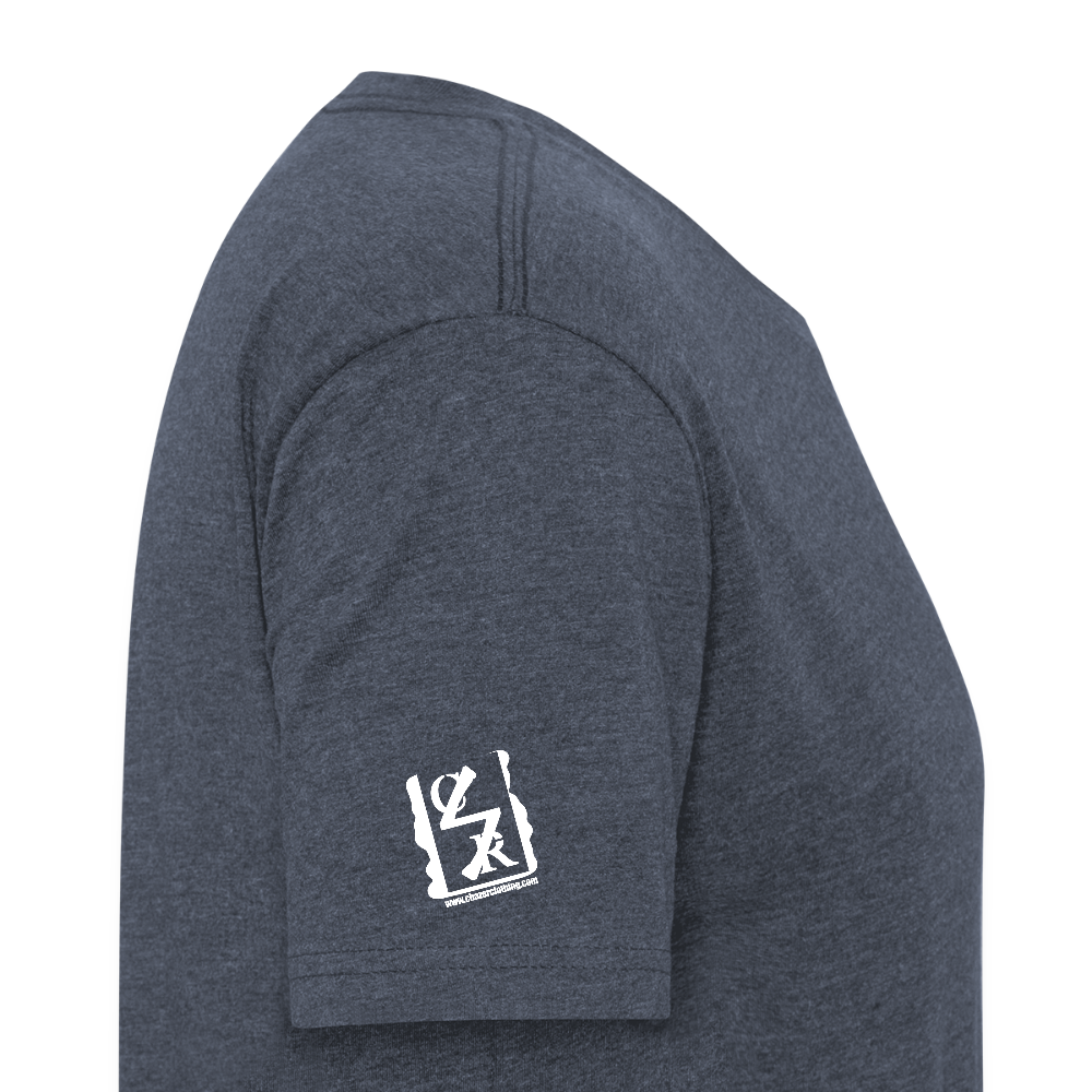 Skull & Snowboards Tee - heather navy