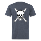 Skull & Skis Tee - heather navy