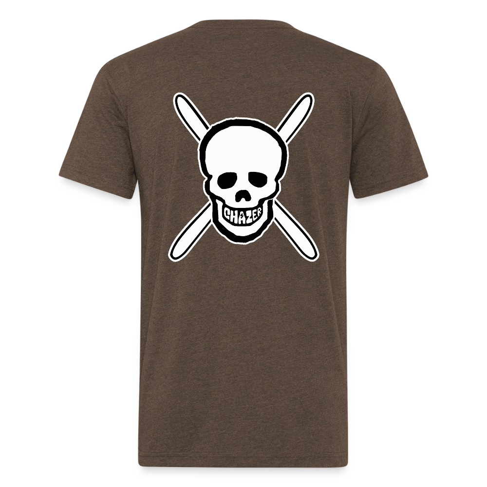 Skull & Skis Tee - heather espresso
