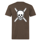 Skull & Skis Tee - heather espresso