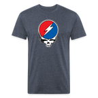 Grateful Skull Tee - heather navy