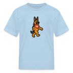 Dancing German Shepherd Kids T-Shirt - powder blue