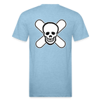 Skull & Snowboards Tee - heather blue