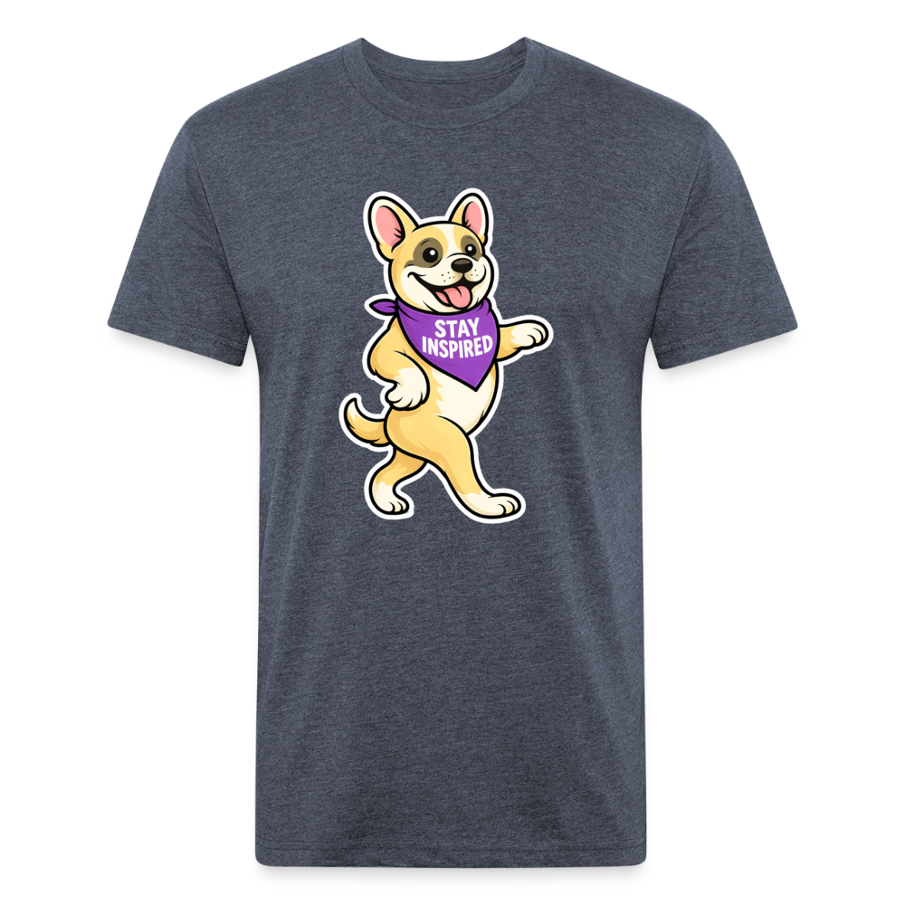 Dancing Frenchie Tee - heather navy