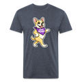 Dancing Frenchie Tee - heather navy