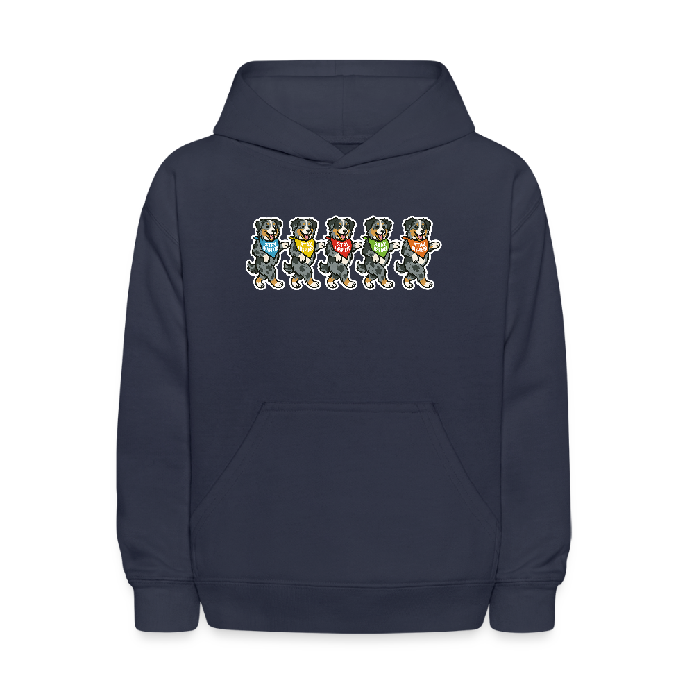 Dancing Aussies Kids' Hoodie - navy