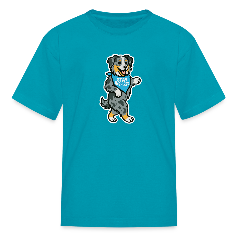Dancing Aussie Kids T-Shirt - turquoise