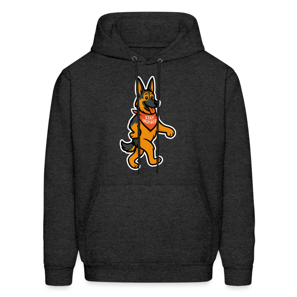 Dancing German Shepherd Hoodie - charcoal grey