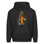 Dancing German Shepherd Hoodie - charcoal grey