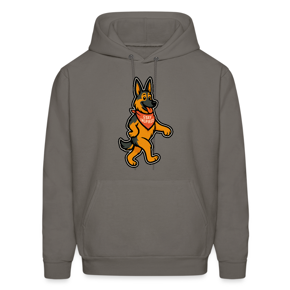 Dancing German Shepherd Hoodie - asphalt gray