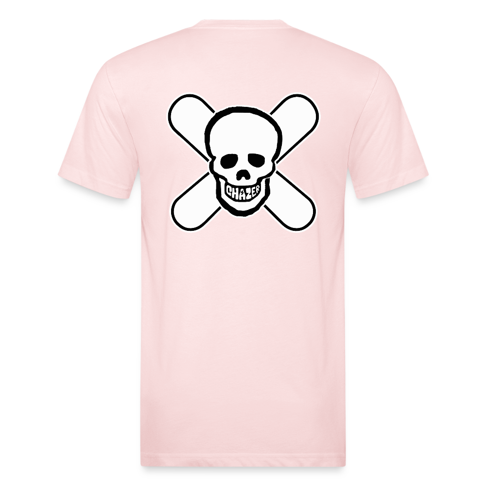 Skull & Snowboards Tee - blush pink 