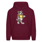 Dancing Pitbull Hoodie - burgundy