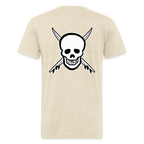 Skull & Surfboards Tee - heather cream