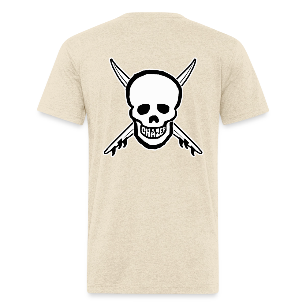 Skull & Surfboards Tee - heather cream