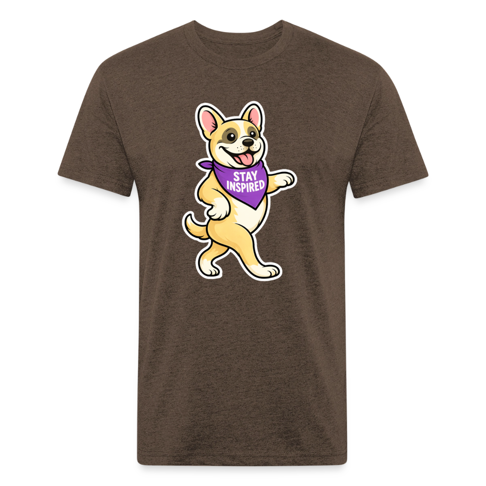 Dancing Frenchie Tee - heather espresso