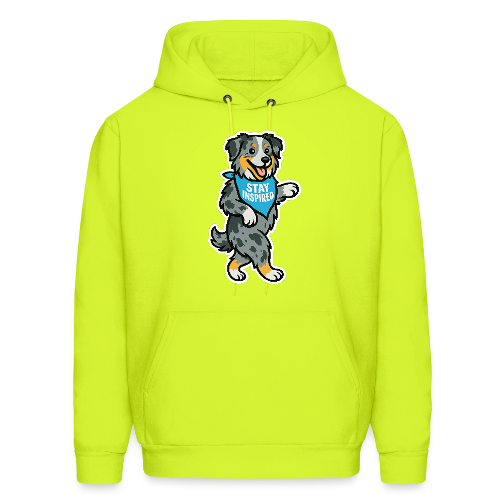 Dancing Aussie Hoodie - safety green