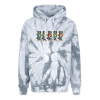 Dancing Aussie Tie Dye Hoodie - spider silver