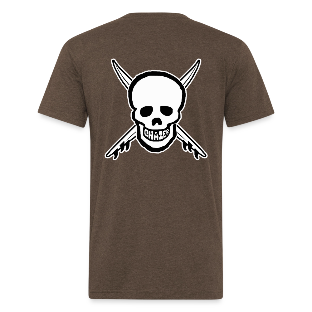 Skull & Surfboards Tee - heather espresso