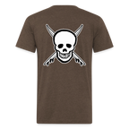Skull & Surfboards Tee - heather espresso