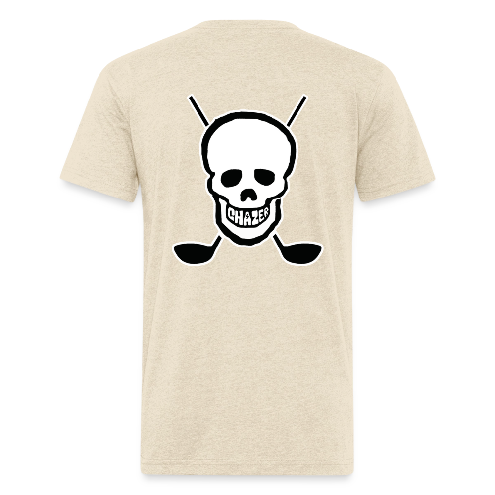 Skull & Golf Clubs Tee - heather cream